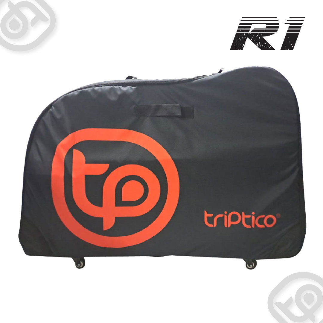MALETA R1 SOLO LOGO NEGRO-NARANJA