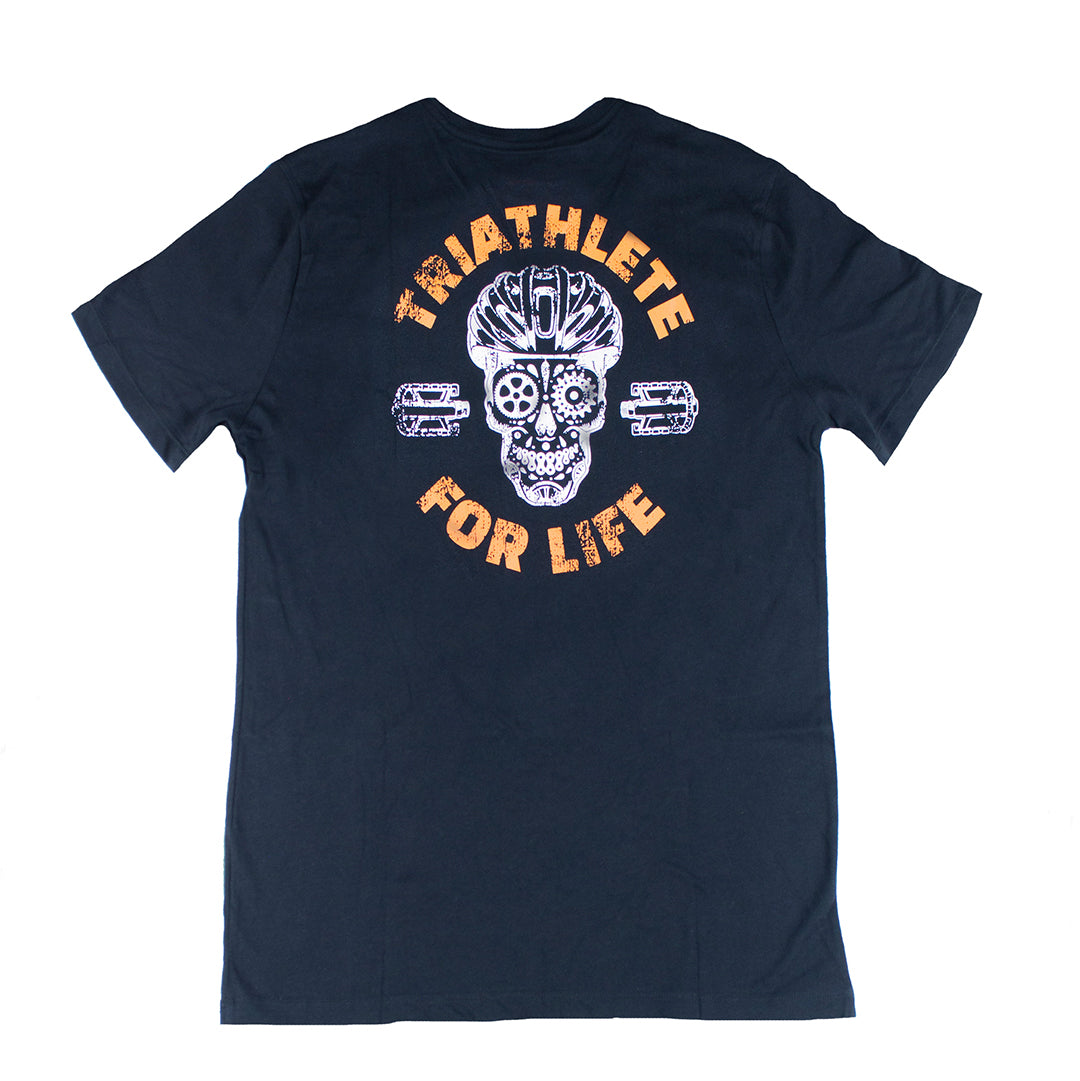 CAMISETA NEGRA SWIM,BIKE,RUN