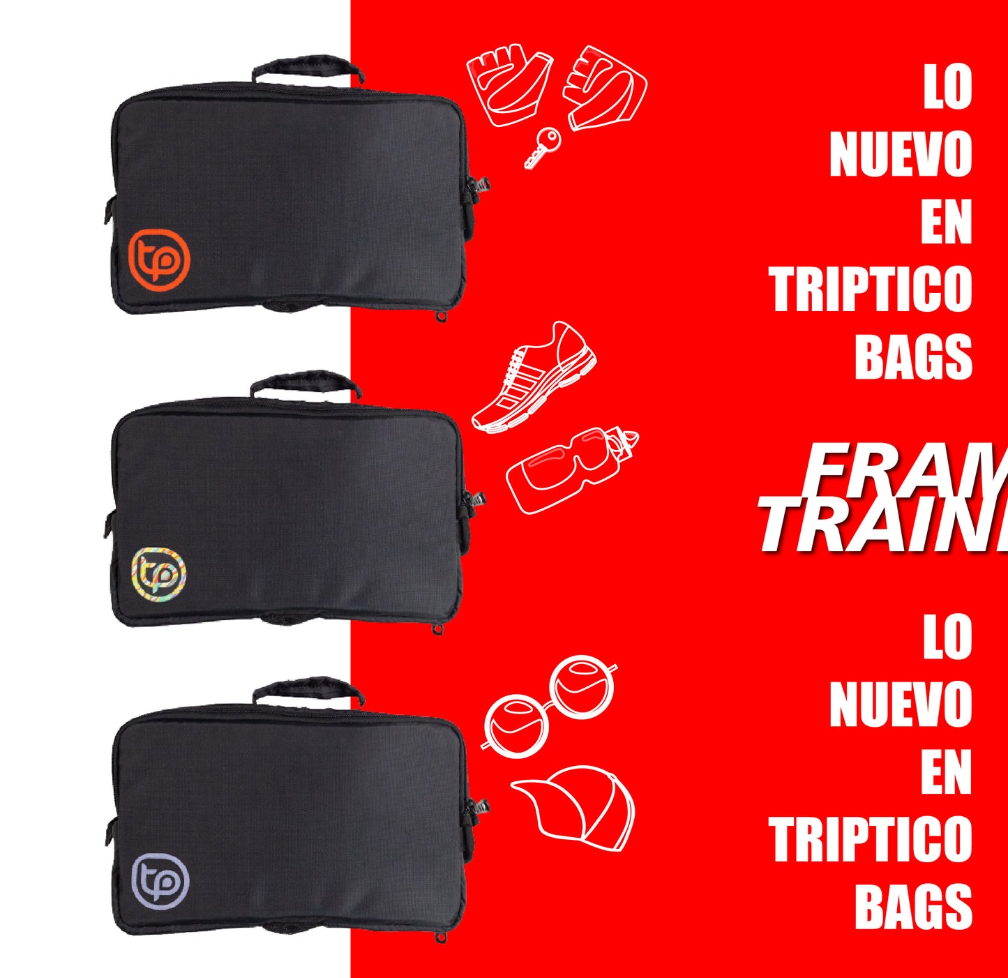 FRAME TRAINING SÓLO LOGO NARANJA, AMARILLO Y VIOLETA