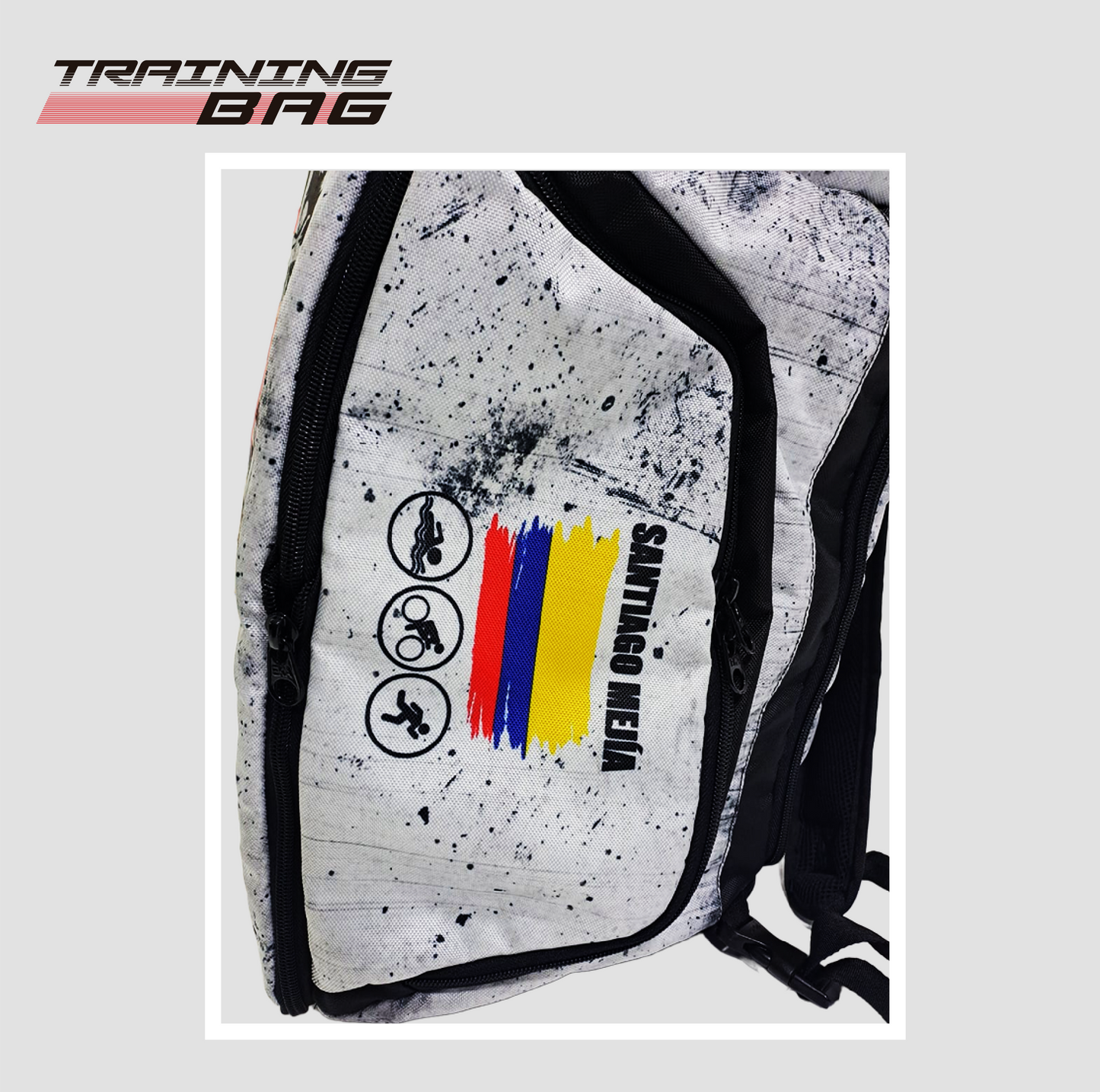 MALETÍN TRAINING BAG - SWIN BIKE RUN GRIS CLARO