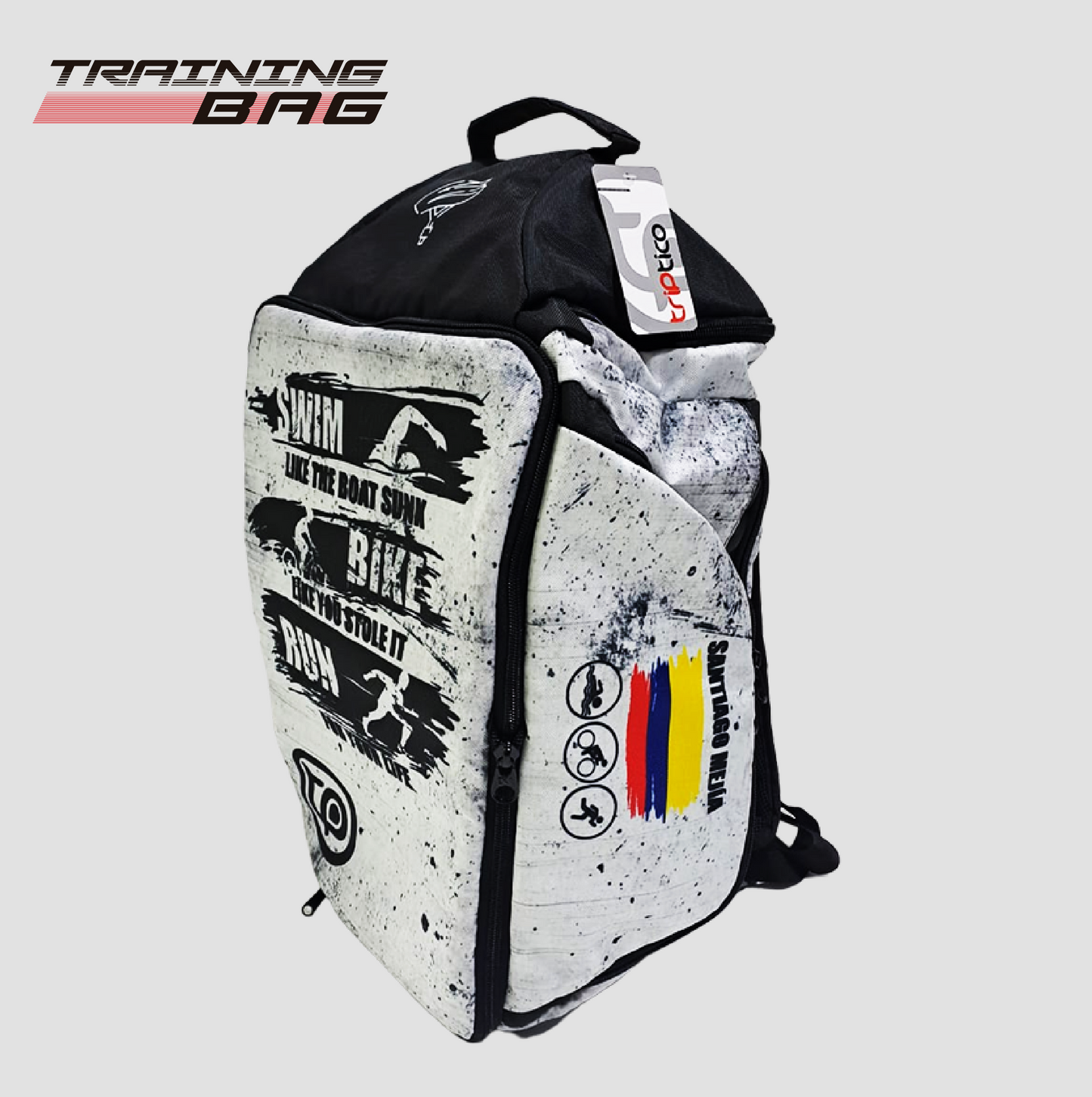MALETÍN TRAINING BAG - SWIN BIKE RUN GRIS CLARO
