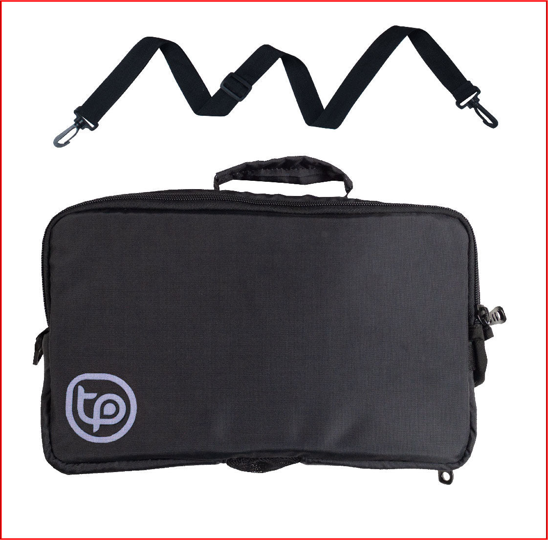 Black rectangular-shaped briefcase with violet