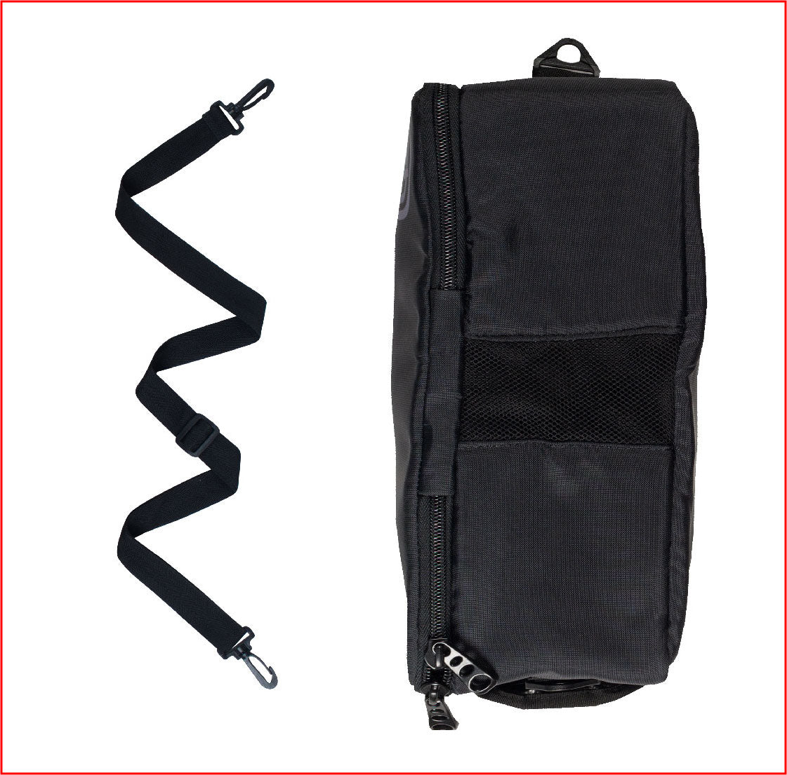 Black rectangular-shaped briefcase with violet