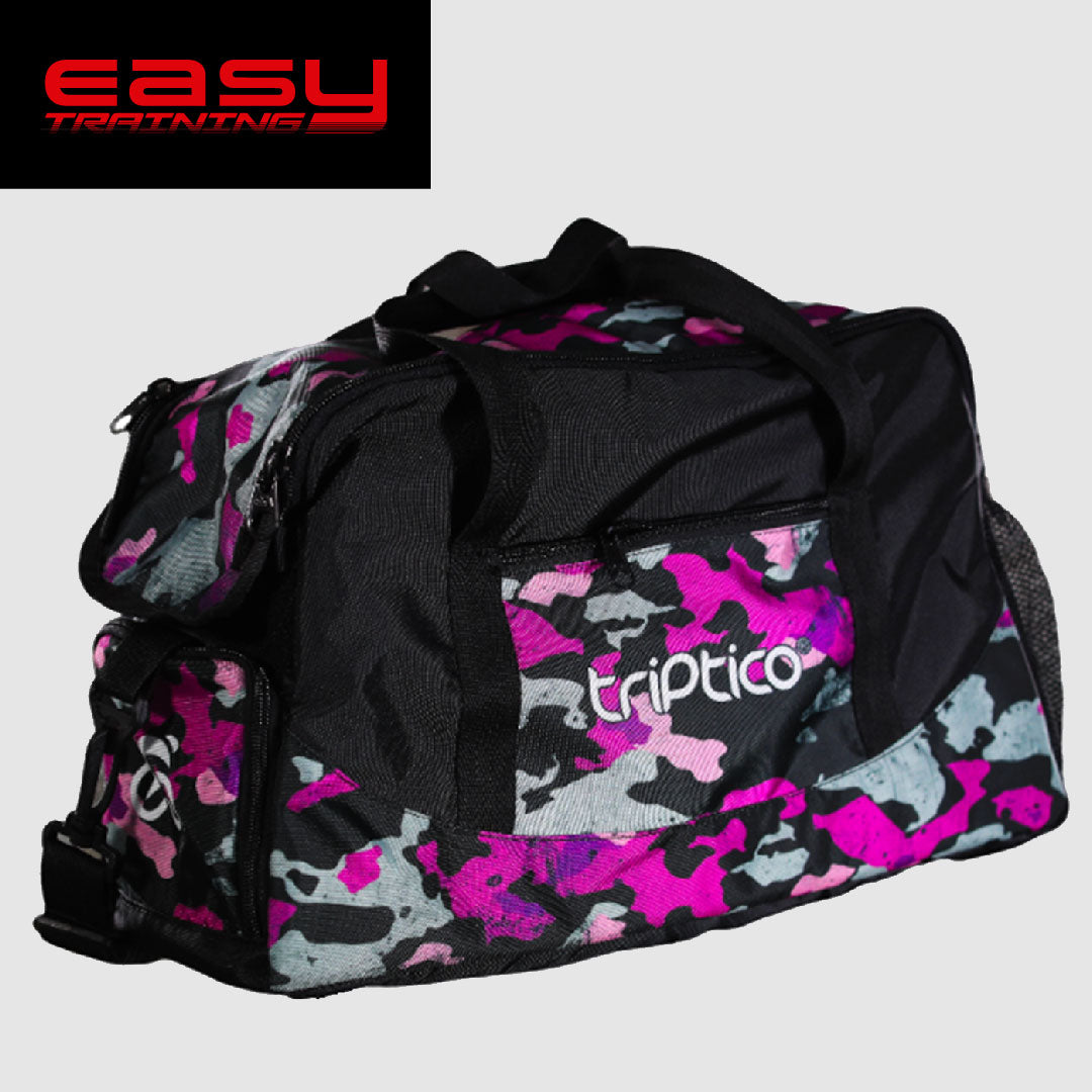 EASY TRAINING SUITCASE CAMOUFLAGED FUCHSIA-GREY