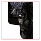 Black briefcase with elephant design for comfort and protection of sports accessories